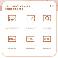 Appareil photo numérique thermique D103 pour enfants, impression instantanée couleur pour garçons et filles