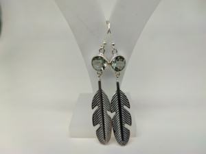 Pendientes de piedras preciosas de amatista verde natural hechos a mano, joyería de plata de ley 925, venta al por mayor, pendientes étnicos bohemios de moda para mujer - Product Image 5