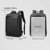 Sac à dos d'ordinateur portable pour homme, grande capacité, résistant à l'usure, avec interface USB, sac de voyage multifonctionnel