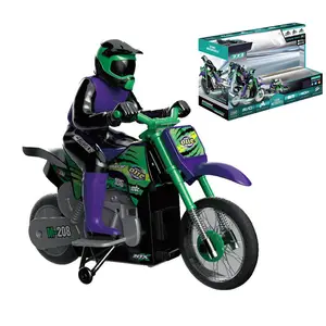 rc电机儿童1:18特技功能酷儿摩托车男孩2.4G遥控卡车玩具R/C汽车玩具