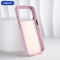 Coque magnétique VAWI S071 avec cadre métallique, étui en silicone liquide pour iPhone 17 16 15 14 13 Pro Max, Fundas
