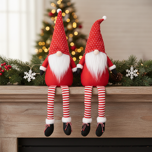 2026 Novedad Hotel Nordic Kırmızı Uzun Bacaklı Cüceler Toplu Alım Noel Süsleri - Product Image 1