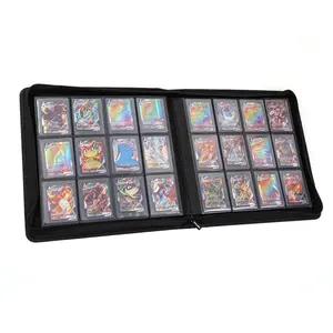Album de Collection de pochettes de cartes 12 pochettes de classeur Toploader Classeur de jeu en cuir Tcg MTG Yu-Gi-Oh Album de cartes à collectionner