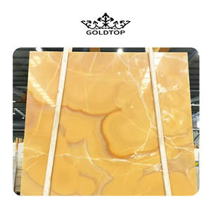 GOLDTOP OEM/ODM Onice اونيكس الصين العسل البيج مصقول الطبيعي بلاط حجري جدار البلاط الأصفر الجزع البرتقال الجزع - Product Image 1