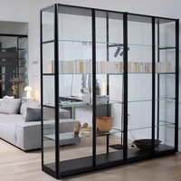Vitrine murale en verre sur mesure Keway Factory avec éclairage LED, comptoir en verre, présentoir pour magasin/maison