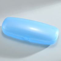 Étui à lunettes en plastique pas cher, translucide, couleur bonbon, boîte à lunettes, étui de protection pour lunettes de lecture