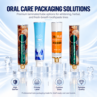 Tubes d'emballage en aluminium et plastique pour dentifrice, contenants souples personnalisés imprimés UV, bouchon à vis 12,7-35 mm, soins bucco-dentaires