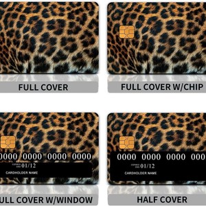 Pegatina Impermeable con Estampado Animal, Rectangular, de PVC, Decorativa, para Tarjetas de Crédito y Uso Bancario - Product Image 3