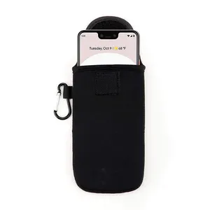 Carabiner के साथ Neoprene सेल फोन थैली