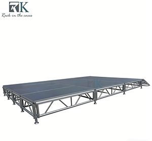 Escenario Portátil de Aluminio y Madera Contrachapada RK de 750 Kg/m con Bloqueo Rápido, Plataforma Modular de 48 pies para Eventos y Espectáculos - Product Image 1