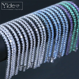 925 Sterling <span class=keywords><strong>argento</strong></span> iced out diamante della cz choker collana da tennis da tennis delle donne degli uomini catene del braccialetto - Product Image 5