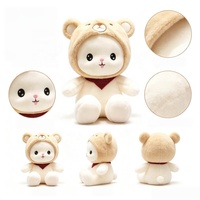 Peluche Ours Mignon avec Capuche Amovible, Jouets en Peluche Doux, Vente en Gros, Fabricant de Peluches Personnalisées, Cadeau en Peluche pour Enfants