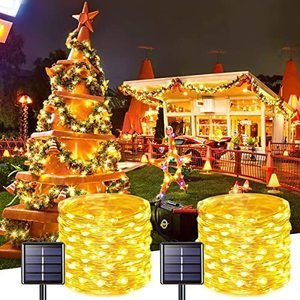 IP68 Solar Copper Wire Fairy <b>String</b> Light Multi‑Color 2‑32m Rechargeable Outdoor <b>Garden</b> Christmas Decor LED <b>String</b> Light - Product Image 5