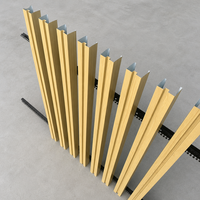 Panneau ondulé en aluminium, tube carré en aluminium, grille en aluminium, forme personnalisée, ignifuge, moderne, minimaliste, décoratif en aluminium