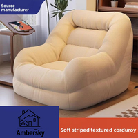 Fauteuil inclinable en tissu à dossier souple, design moderne Tatami, une place, idéal pour petit appartement, chambre, hôtel, centre commercial