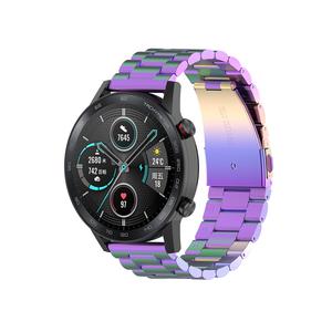 Bracelet de montre en acier inoxydable pour <span class=keywords><strong>Huawei</strong></span> Honor Magic <span class=keywords><strong>Watch2</strong></span>, 20/22mm, trois perles, pour Honor Magic Watch 2 - Product Image 3