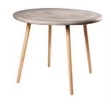 <span class=keywords><strong>Tavolino</strong></span> Rotondo Moderno <span class=keywords><strong>in</strong></span> Fibra di Argilla per Interni/Esterni <span class=keywords><strong>con</strong></span> Gambe <span class=keywords><strong>in</strong></span> <span class=keywords><strong>Legno</strong></span> o Ornamento da Giardino per Soggiorno o Cucina - Product Image 5