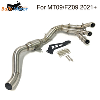 Knalpot untuk Yamaha MT09 FZ09 pipa Header 2021 + MT 09 pipa knalpot baja tahan karat FZ 09 Manifold