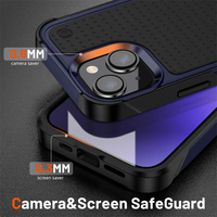 Étui de téléphone portable robuste avec anneau magnétique, protection renforcée en TPU antichoc, pour un luxe 2 en 1