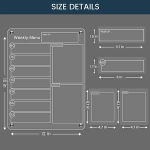 <span class=keywords><strong>Tableau</strong></span> blanc de planification réutilisable personnalisé effaçable à sec planificateur de repas hebdomadaire transparent tableaux d'écriture magnétiques 3D avec stylo pour réfrigérateur - Product Image 5