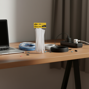 วีโต้ สายรัดเคเบิลไนลอน 4.8x250 มม. 100 ชิ้น สีขาว แบบล็อคตัวเอง - Product Image 1