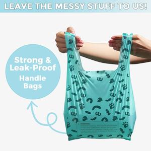 Cornstarch-Based Cat Litter & Dog Poop Bags with Handle, Extra Thick Leak-Proof Waste Bags for Cats and Dogs, Lavender Scent - Product Image 5