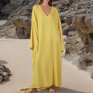 Enyami Women <strong>Kimono</strong> <strong>Robes</strong> Long Knit Bathrobe Lightweight Soft Satin Sleepwear V-neck Casual <strong>Ladies</strong> Loungewear with Waist Belt - Product Image 2