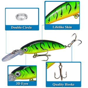 Señuelo Popular Minnow de 6g y 7cm, Cebo Duro Hundible para Pesca de Lubina, Señuelos de Fondo, Equipo de Pesca - Product Image 5
