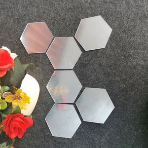 6PCS/Set Custom Hexagonal Art Deco <b>Plastic</b> Acrylic Lightweight Shatterproof Eco-friendly Non-toxic Customizable Sizes <b>Mirror</b> - Product Image 2