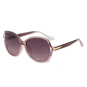 แว่นกันแดดโพลาไรซ์ทรงโอเวอร์ไซส์สำหรับผู้หญิง UV400 กรอบสีน้ำตาล PC เลนส์ TAC สไตล์ขับรถ - Product Image 4