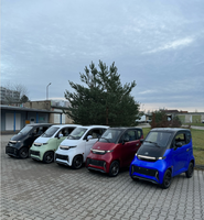 Voiture électrique japonaise à deux places, berline, moteur unique, 45 km/h, certifiée CEE, transmission intégrale/arrière, sièges en cuir, galerie de toit métallique, arrière