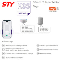 NOVO K35-EL-6-28 Tuya Wifi stores enrouleurs motorisés Smart Home volet roulant 34mm moteur tubulaire