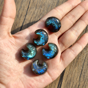 Wholesale Lot of Natural Labradorite <b>Moon</b> Gemstones Healing Crystals for Jewelry Making Home Decor <b>and</b> Christmas <b>Gifts</b> Loose - Product Image 1