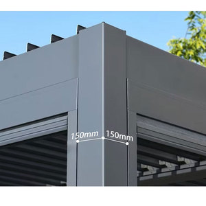 Pérgola al aire libre Villa Jardín Aleación de aluminio Persiana eléctrica Pabellón Terraza Ocio Sombrilla Pabellón - Product Image 3