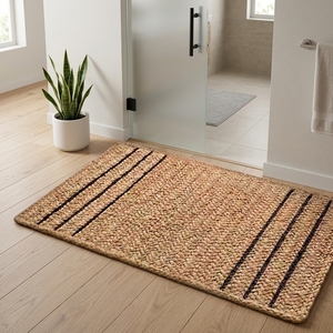 Tapis en sisal tissé chevrons auto-agrippant, imperméable, <span class=keywords><strong>de</strong></span> qualité marine, en fibres naturelles, pour revêtement mural intérieur, vente en gros OEM ODM - Product Image 1