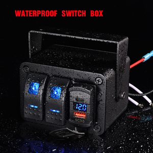DIY Aufkleber 3 Gang Marine <span class=keywords><strong>Control</strong></span> Box Vor verdrahtete Typ <span class=keywords><strong>C</strong></span> USB USB Lade buchse 12V Schalttafel für Boots wagen RV - Product Image 5