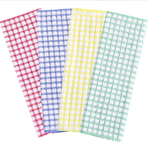 Lint miễn phí và không có màu phai 100% bông máy có thể giặt siêu Thấm 12x12 "Terry nhà bếp món ăn vải kẻ sọc thiết kế - Product Image 4