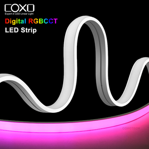 Tiras <span class=keywords><strong>LED</strong></span> Inteligentes Tuya WiFi RGBCCT COB, Resistentes a la Intemperie, Pixel Digital Dream Color, Sincronización con Música por Aplicación, Tira <span class=keywords><strong>LED</strong></span> RGB para Exteriores y Patios - Product Image 1