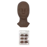 Tête de Mannequin de pratique pour les cils, outil de maquillage pour les yeux, 11 pièces