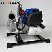 Pompa Air Bensin HOTOKA 35.8cc 0.95kW 4 Tak GX35 Portabel 144F untuk Irigasi Pertanian dan Transfer Air