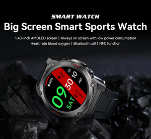 <span class=keywords><strong>2025</strong></span> <span class=keywords><strong>New</strong></span> IP68 2024 Thông Minh Đồng Hồ Với 1.43Inch Amoled Màn Hình Cảm Ứng 400MAh Pin Theo Dõi Sức Khỏe Đồng Hồ Kỹ Thuật Số Người Đàn Ông Dm51 - Product Image 4