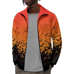 Giacche di Halloween da uomo con collo alto Raglan <span class=keywords><strong>felpa</strong></span> giacca nera Bat <span class=keywords><strong>Spider</strong></span> giacche da uomo cappotto a cerniera antivento alla moda cappotti - Product Image 2