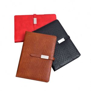 Customized A5 Eco-Friendly Paper PU Leather Hardcover Business Diary Planner <b>Magnet</b> Clasp Printed Cover 80 Sheets Custom - Product Image 2