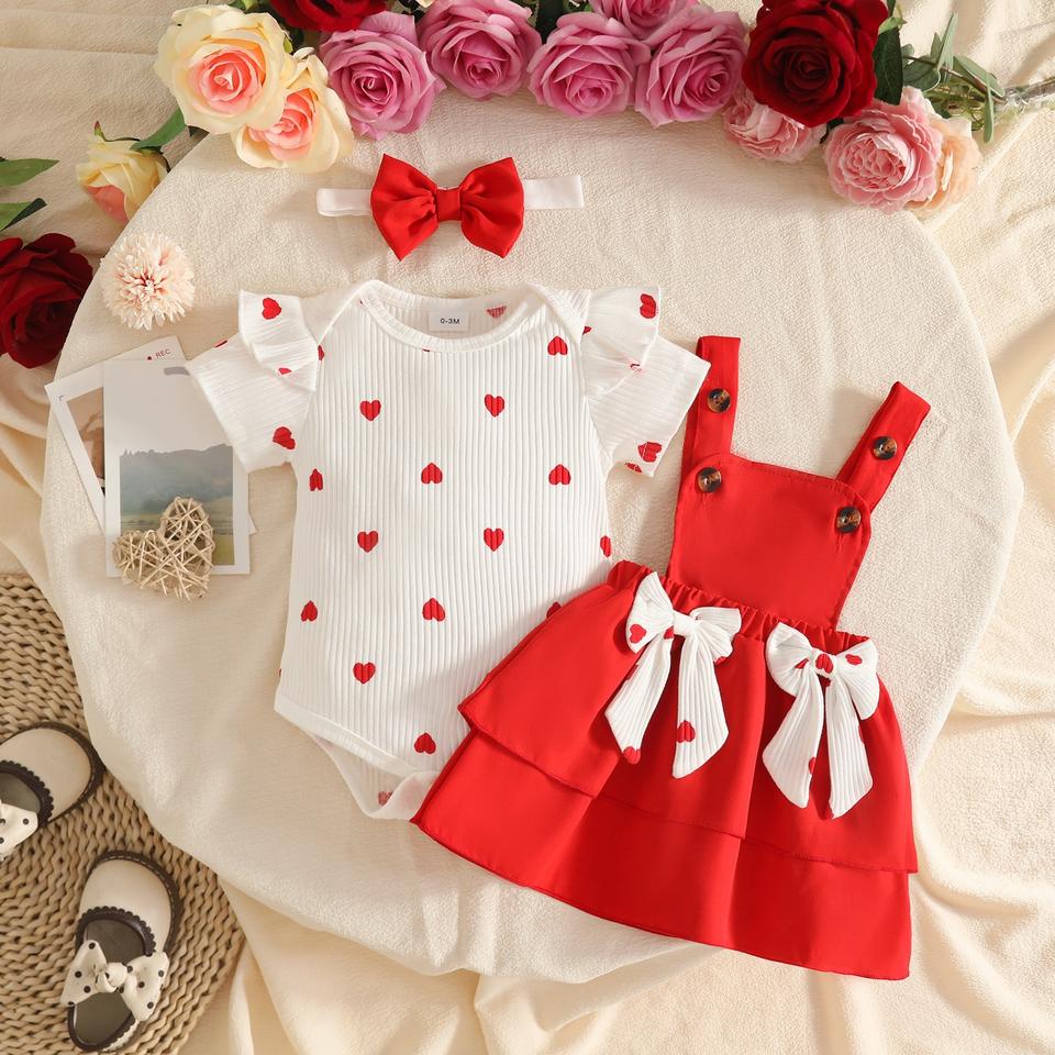 2027 Summer New Baby Girl Love Cotton Short Sleeve Triangle Ha Coat ...