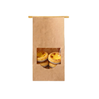 Sac cadeau en papier kraft imprimé flexo personnalisé, écologique et réutilisable, pour l'emballage des tartes aux œufs de boulangerie et la promotion en supermarché