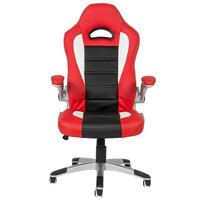 Chaise ergonomique moderne de bureau et de jeu en cuir véritable, pivotante, inclinable, extensible, en maille, avec fonction tournante, chaise pliable