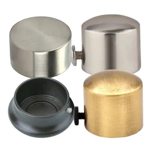 Custom Manufacture Brass Stainless Steel Curtain Rod End Cap