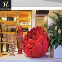 Chaise de luxe légère italienne pétale villa moderne salon balcon hôtel créatif alien chaise longue de loisirs simple