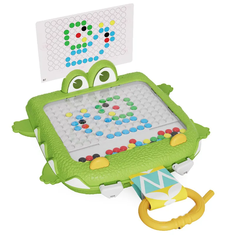 Hot 2 Player Battle Colors Beads Doodle Board Magnetic Dot Art Montessori Educational Drawing Board