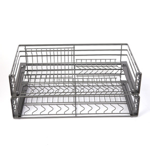 Grand panier de rangement réglable en acier inoxydable Cuisine classique Ensemble épaissi Approfondissement Bordure télescopique pour le salon - Product Image 2